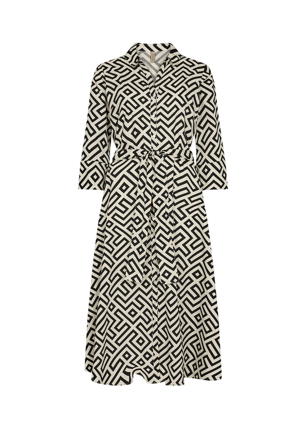 Kleid mit grafischem Muster